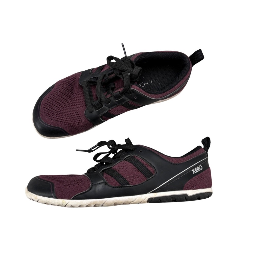 Xero Shoes Zelen Shoes Barefoot Running Sneaker Elderberry Black Knit Women's 8